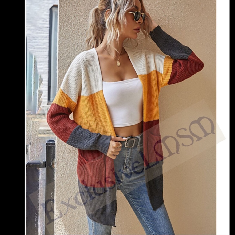 Color Block Cardigan